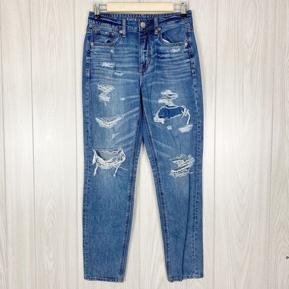 American Eagle Outfitters Denim - American Eagle | Hi Rise Tomgirl Distressed Jeans Size 4